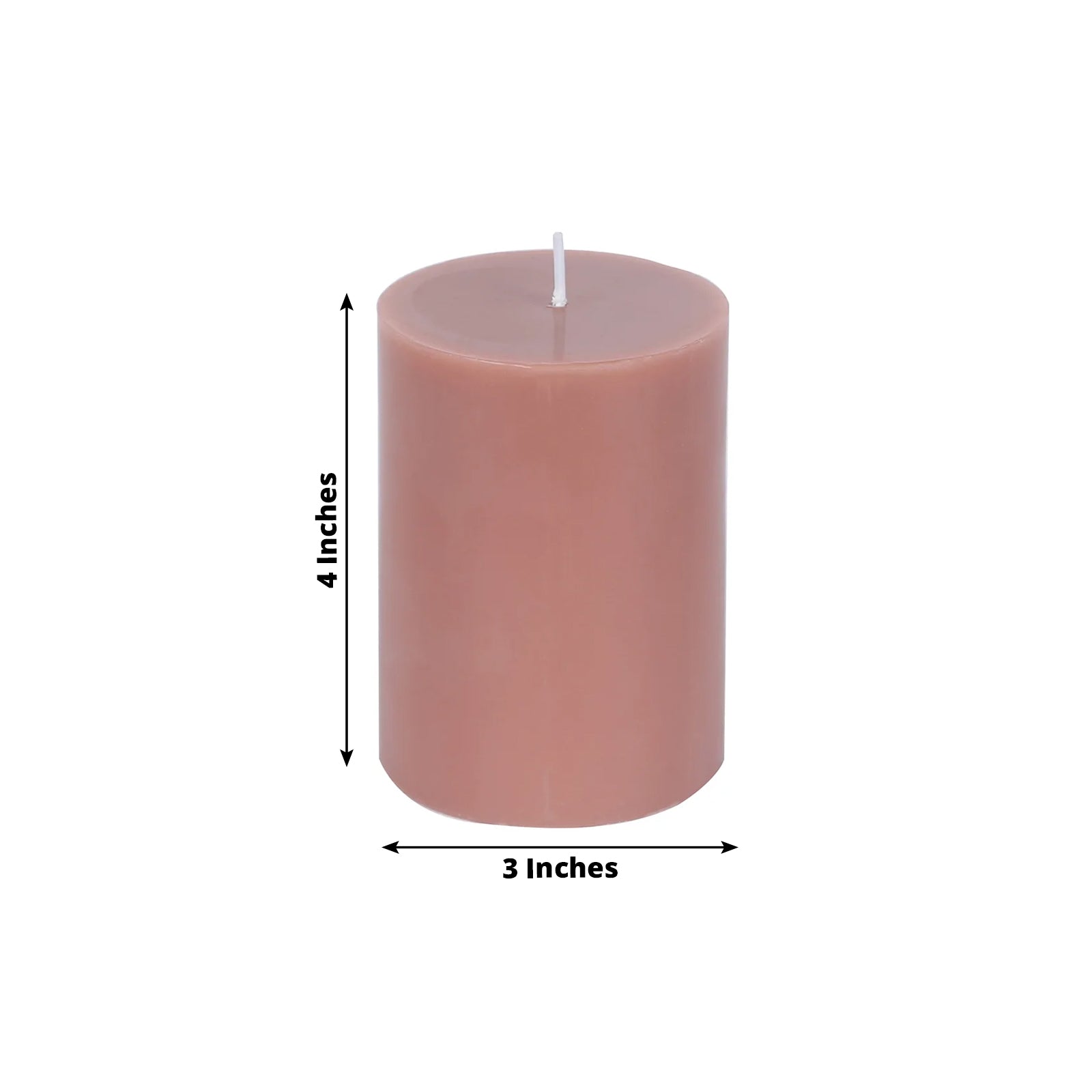 12-Pack 3"x4" Unscented Dripless Pillar Candles – Beige Long-Burning Wax Candles with Cotton Wicks for Home, Weddings & Event Decor