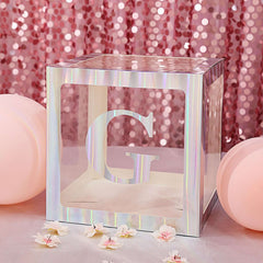 4 Pack 5" Iridescent Alphabet Stickers Banner, Customizable Stick on Letters - G