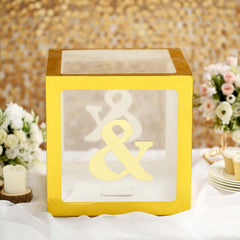 4 Pack 5" Metallic Gold Alphabet Symbol "&" Sticker Banners, Customizable Stick On Letters