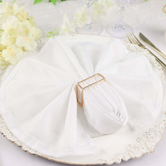 4 Pack Gold Metal Hollow Square Napkin Rings, Modern Geometric Cube Napkin Holders