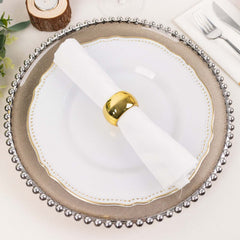 4 Pack Shiny Metallic Gold Acrylic Napkin Rings