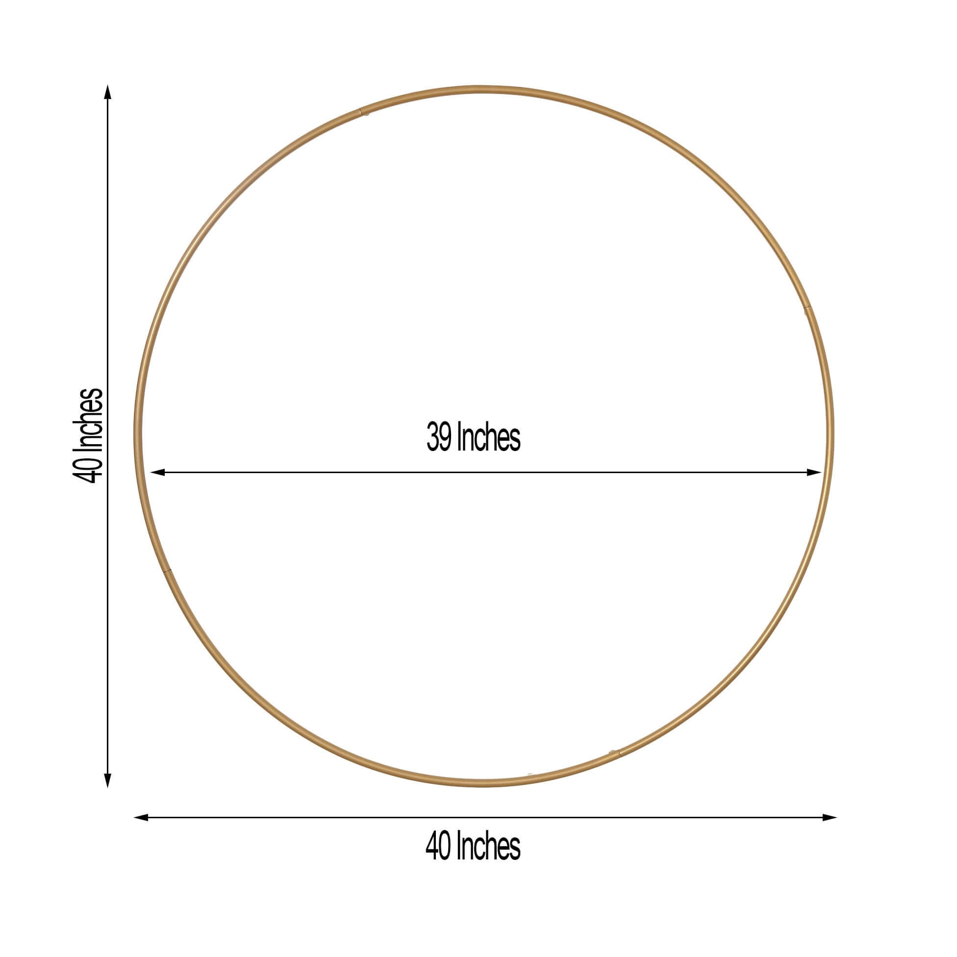 40" Gold Heavy Duty Metal Hoop Wreath, Floral Hoop