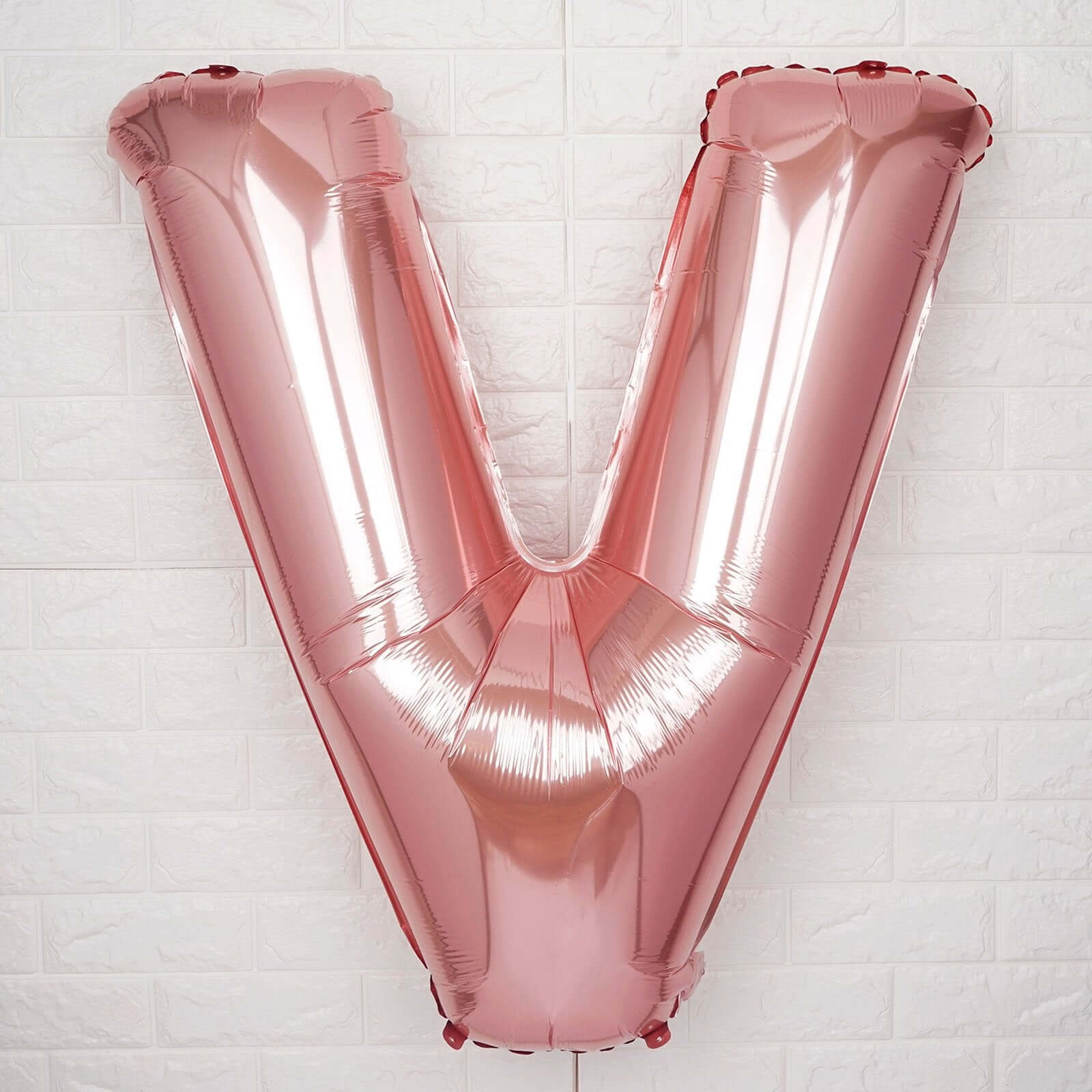 35" Rose Gold Letter and Number Balloons, Metallic Mylar Foil Helium Air Balloons