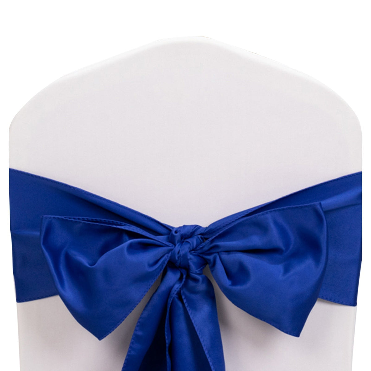 5 Pack Lamour Satin 6"x106" Chair Sashes Royal Blue - Stylish Reusable Decorative Bows