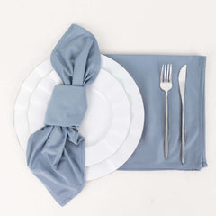 5 Pack Scuba 20"x20" Napkins Dusty Blue - Durable & Reusable Dinner Napkins