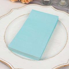 50-Pack Paper Napkins Baby Blue - Soft Disposable 2-Ply Dinner Napkins for Weddings