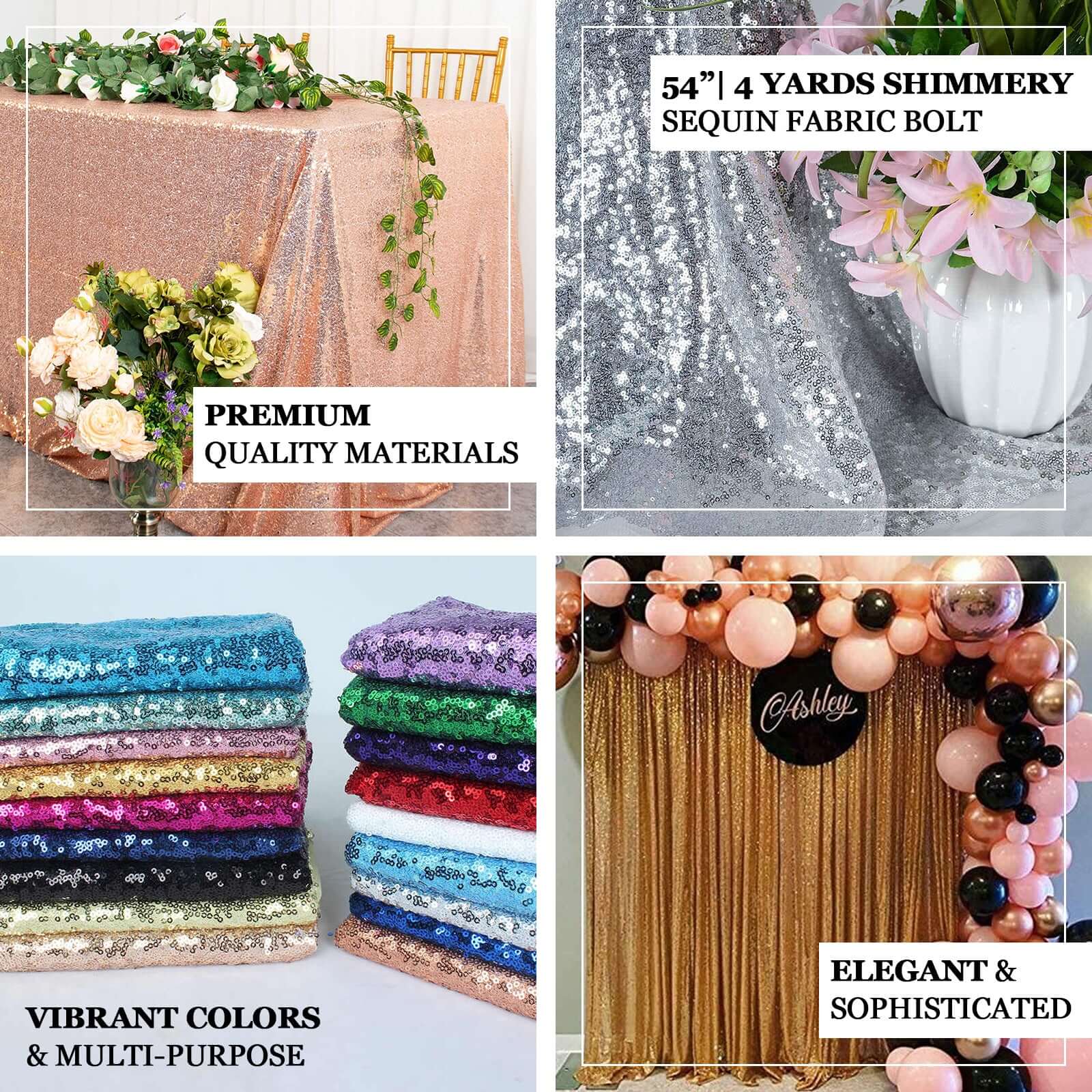 54"x4 Yards Red Sequin Fabric Bolt, Sparkly DIY Craft Fabric Roll