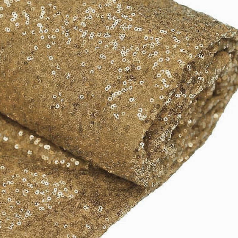 54"x4 Yards Gold Sequin Fabric Bolt, Sparkly DIY Craft Fabric Roll