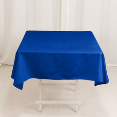 Cotton Blend 54"x54" Square Tablecloth Royal Blue- Wrinkle-Resistant Table Cover