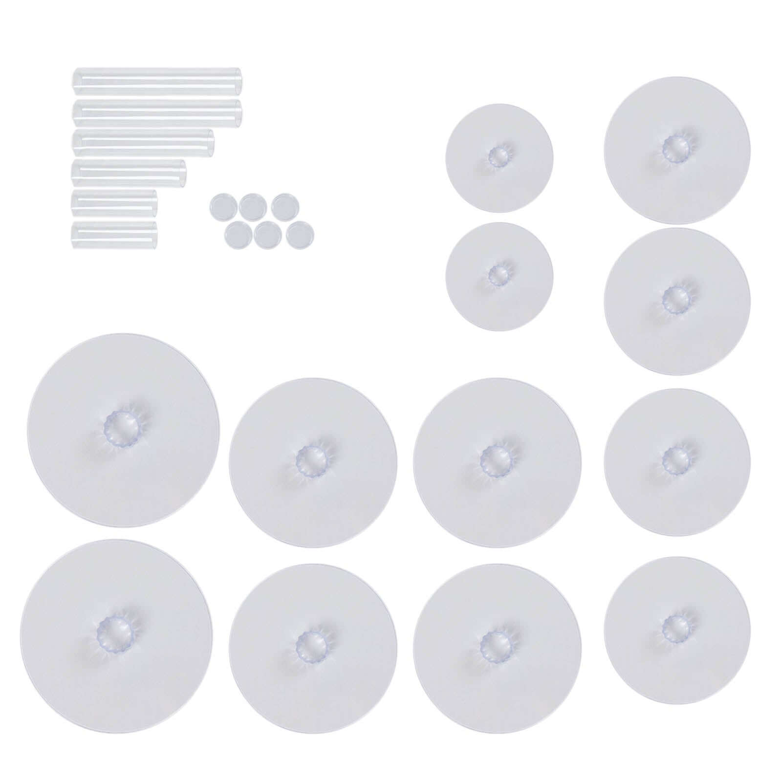 6-Tier Acrylic Cake Stand Set Clear - Assorted Sizes for Buffet Party Tables