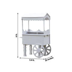 6ft Dessert Cart Display Stand with Wheels for Party Decorated Candy Cart for Birthdays Weddings