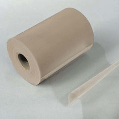 6"x100 Yards Taupe Tulle Fabric Bolt, Sheer Fabric Spool Roll For Crafts