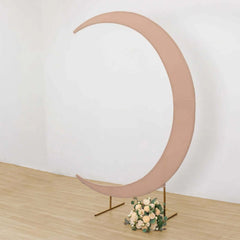 7.5ft Nude Spandex Crescent Moon Wedding Arch Cover, Custom Fitted Chiara Backdrop Stand Cover