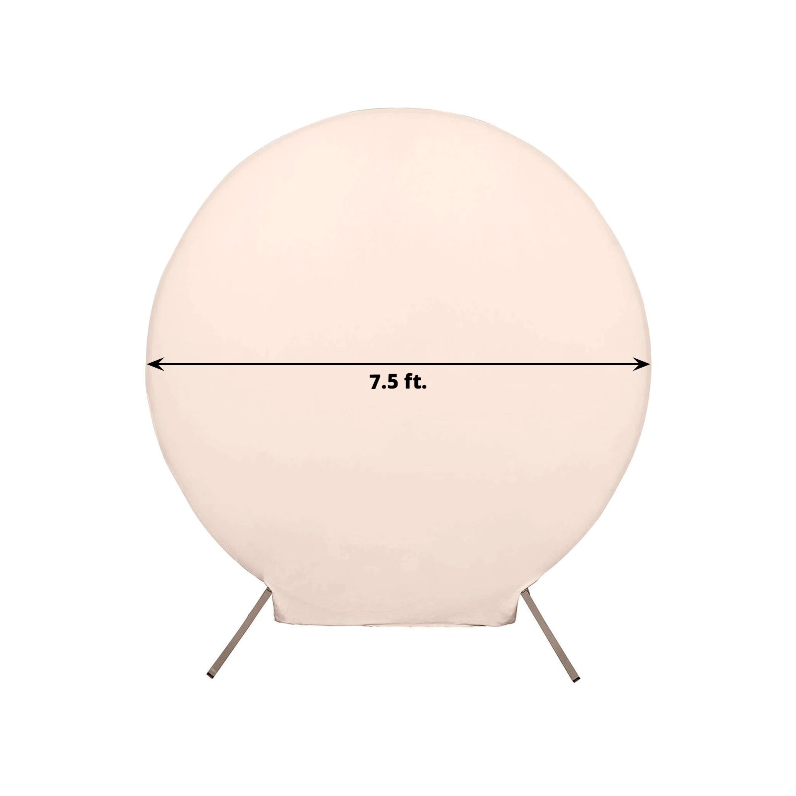 7.5ft Matte Blush Round Spandex Fit Party Backdrop Stand Cover