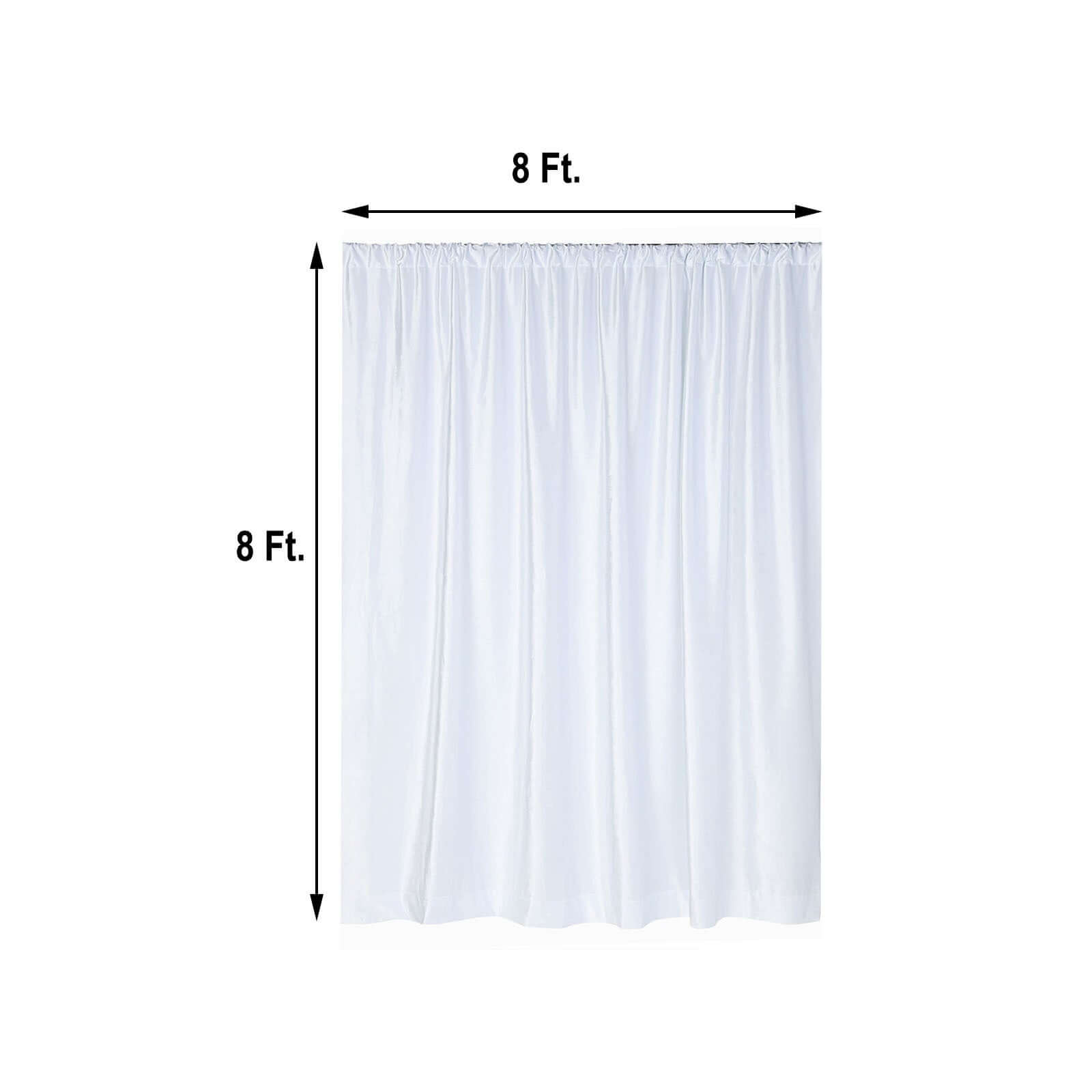 White Crushed Velvet Backdrop Curtain – 8ft x 8ft Event Drape with Rod Pocket, Privacy Panel for Photo Booths & Events