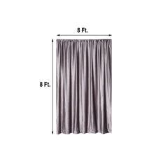 Charcoal Gray Crushed Velvet Backdrop Curtain – 8ft x 8ft Event Drape with Rod Pocket, Privacy Panel for Photo Booths & Events