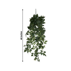 3-Pack Silk Rose Leaf Hanging Plants 40" – Realistic Artificial Greenery Vines for Home, Patio & Event Styling