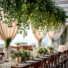 3-Pack Silk Rose Leaf Hanging Plants 40" – Realistic Artificial Greenery Vines for Home, Patio & Event Styling