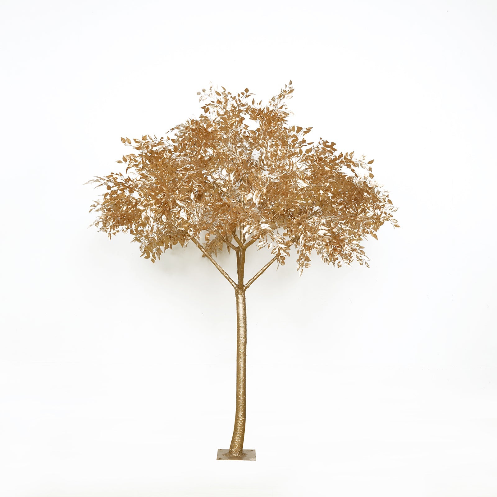 7ft Golden Faux Leaf Trees with Natural-Look Trunks – Floor Décor for Venues & Events