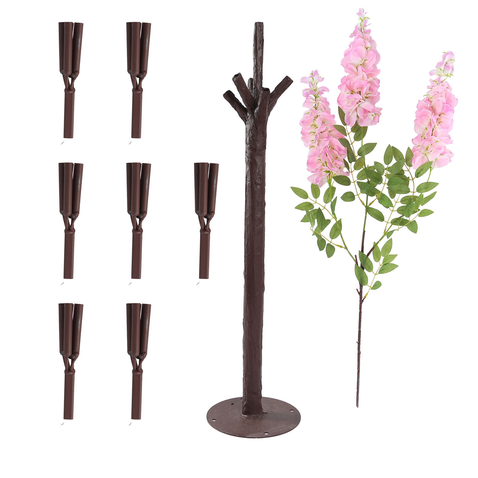 5ft Freestanding Blush Wisteria Artificial Tree – Cascading Silk Flower Display for Weddings & Events