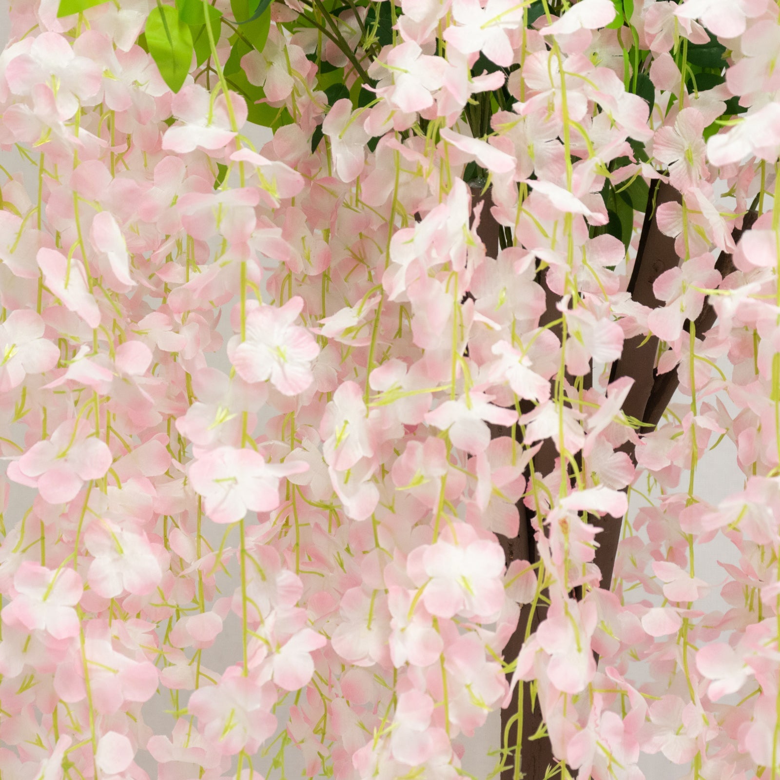 Blush Artificial Wisteria Tree – 4ft Cascading Silk Flowers with Natural Trunk for Weddings, Receptions & Event Centerpieces