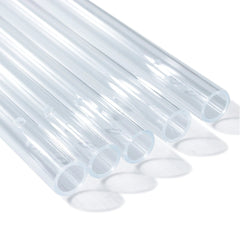 8 Pack Clear Acrylic Ceiling Drape Tubes with Position Fastening Pins and Connectors - 24"