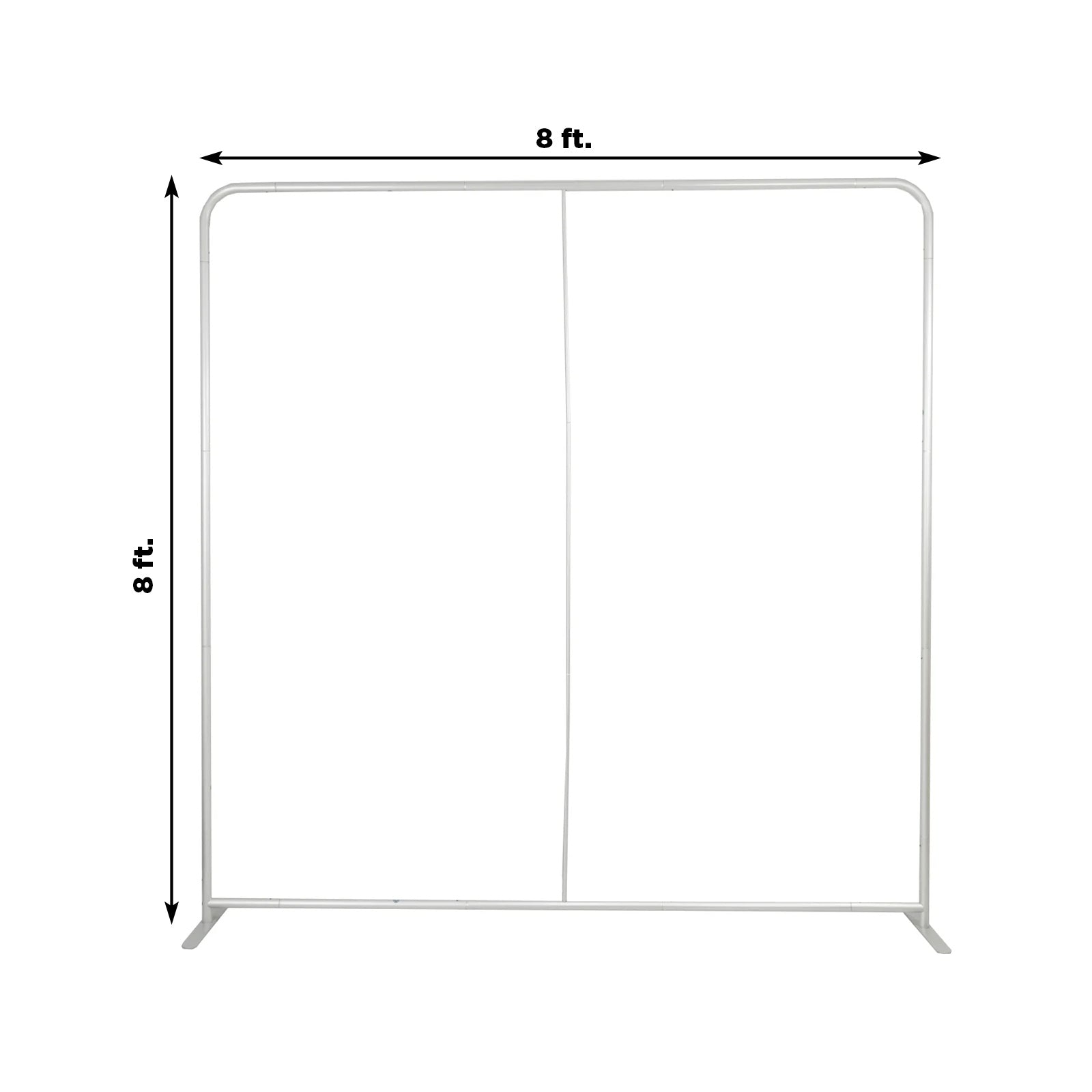 Pillowcase Backdrop Stand in Aluminum 8ft x 8ft – Portable Rounded Corner Tension Fabric Pillowcase Display Stand for Exhibits & Photography