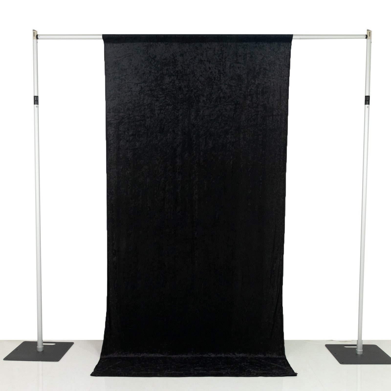 Black Crushed Velvet Backdrop Curtain – 5ft x 10ft Event Drape with Rod Pocket, Privacy Panel for Photo Booths & Events