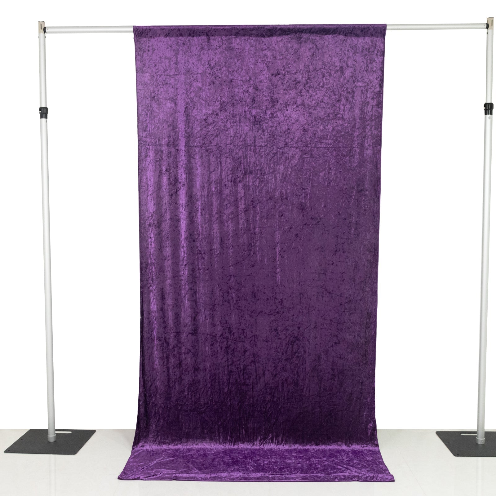 Purple Crushed Velvet Backdrop Curtain – 5ft x 10ft Event Drape with Rod Pocket, Privacy Panel for Photo Booths & Events