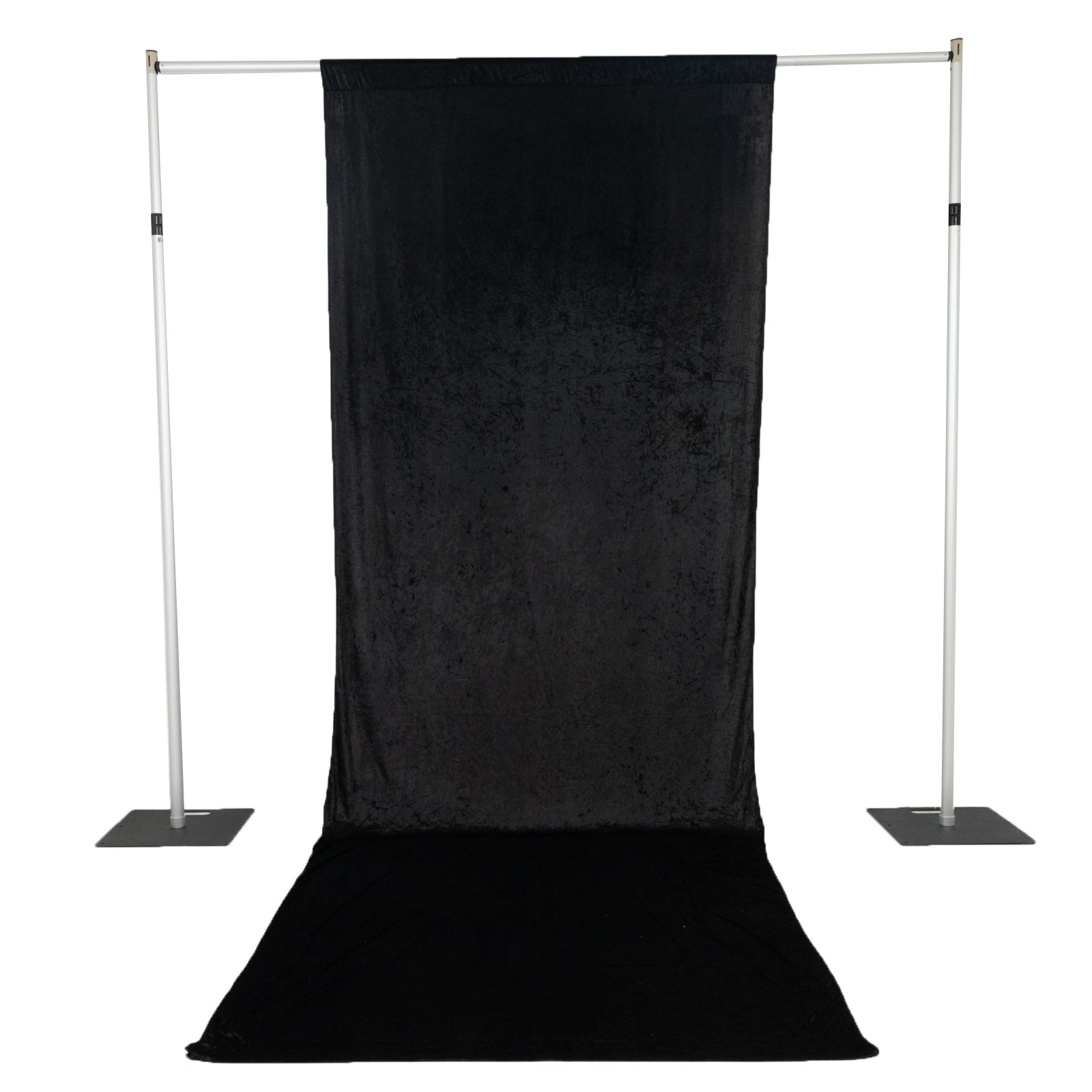 Black Crushed Velvet Backdrop Curtain – 5ft x 14ft Event Drape with Rod Pocket, Privacy Panel for Photo Booths & Events