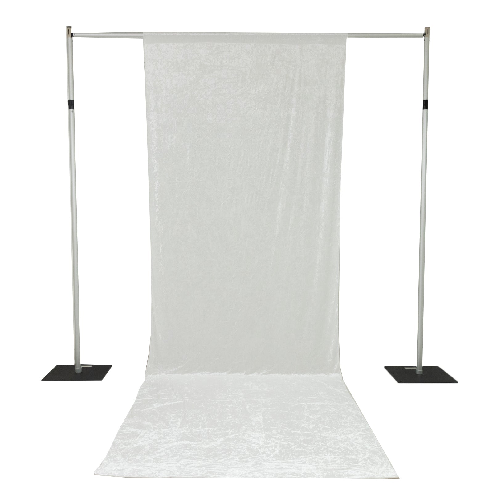 White Crushed Velvet Backdrop Curtain – 5ft x 14ft Event Drape with Rod Pocket, Privacy Panel for Photo Booths & Events