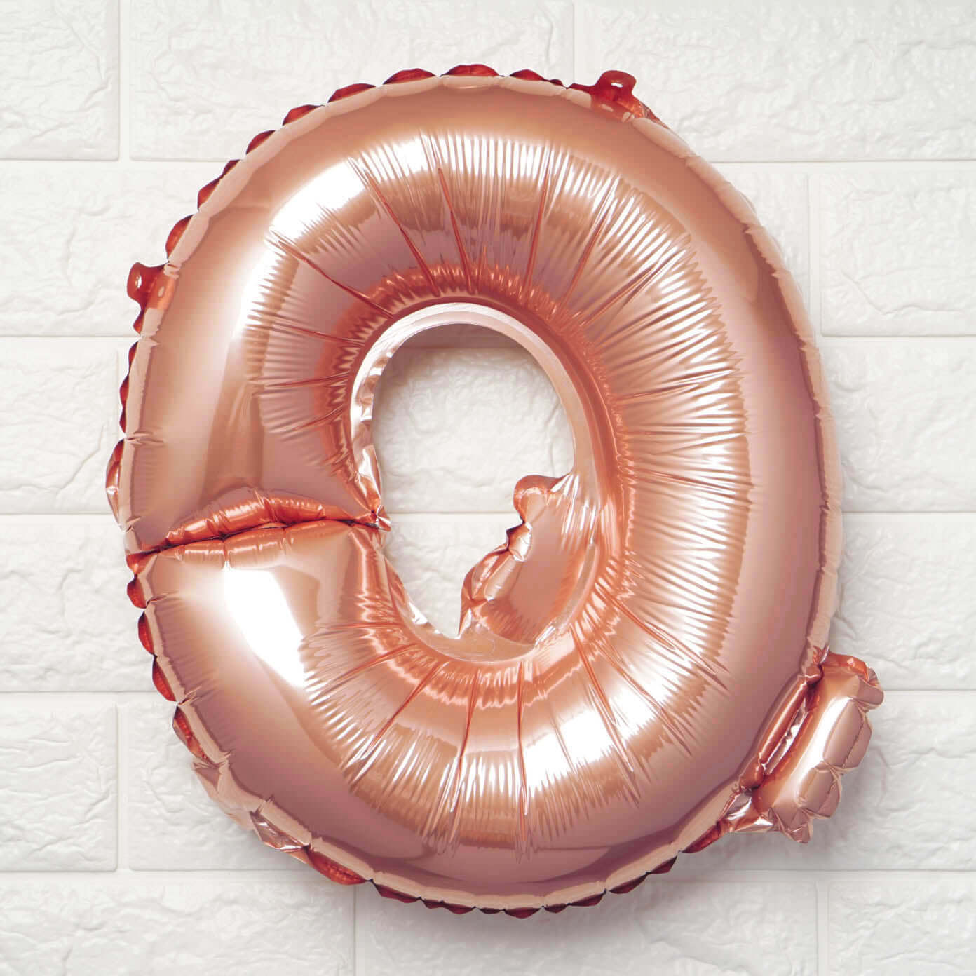 13" Rose Gold Letter Balloons, Metallic Mylar Foil Alphabet Balloons
