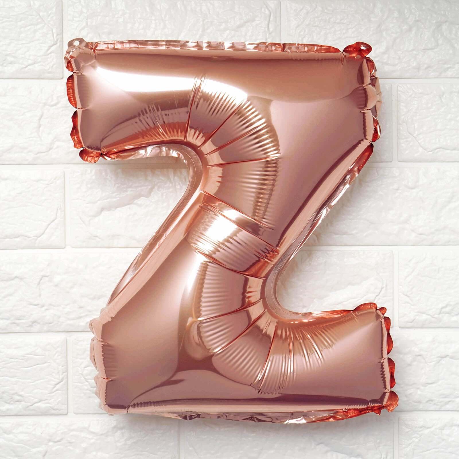 13" Rose Gold Letter Balloons, Metallic Mylar Foil Alphabet Balloons