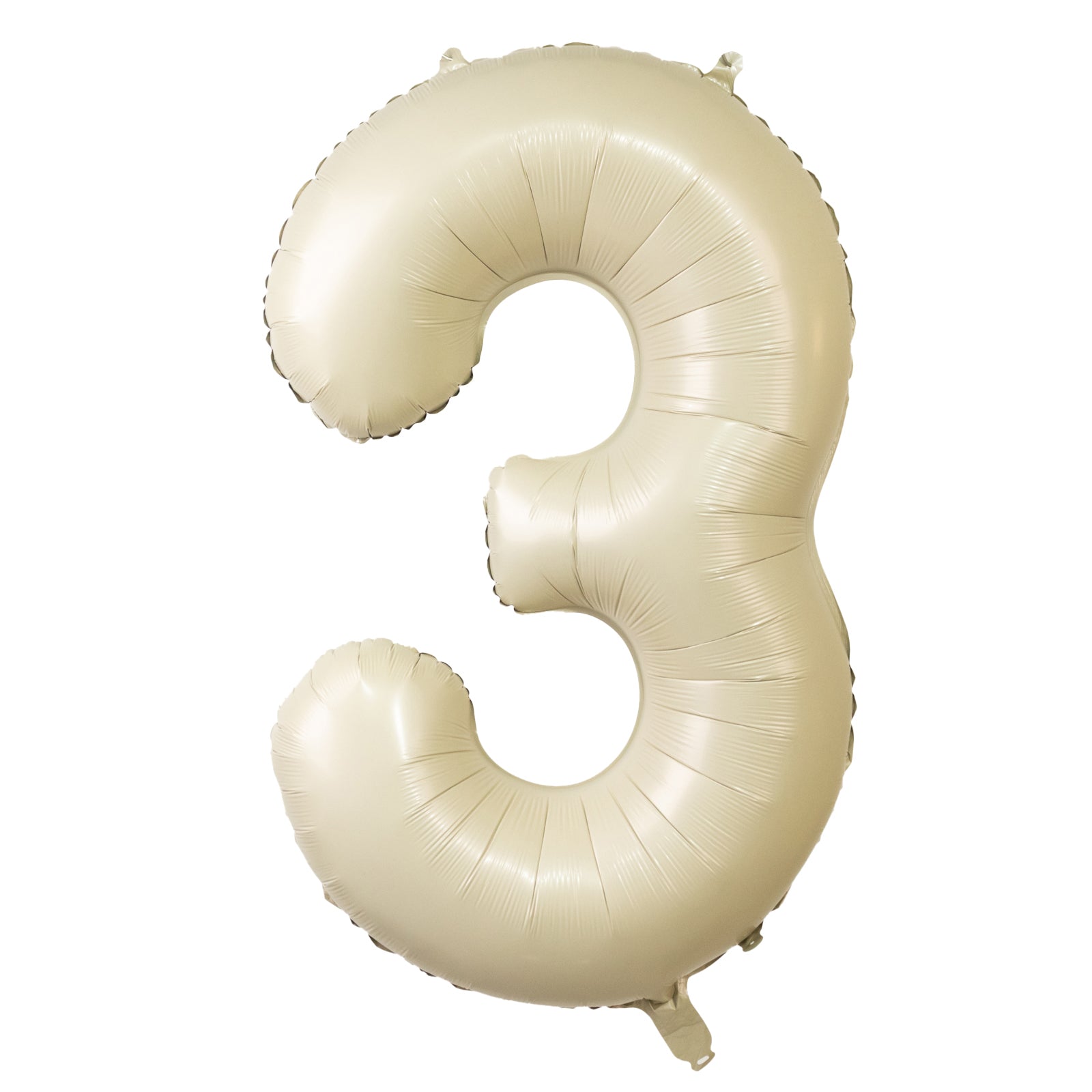 Matte Cream Number Balloons 0-9 – 35" Large Mylar Foil Balloons, Air or Helium Fill