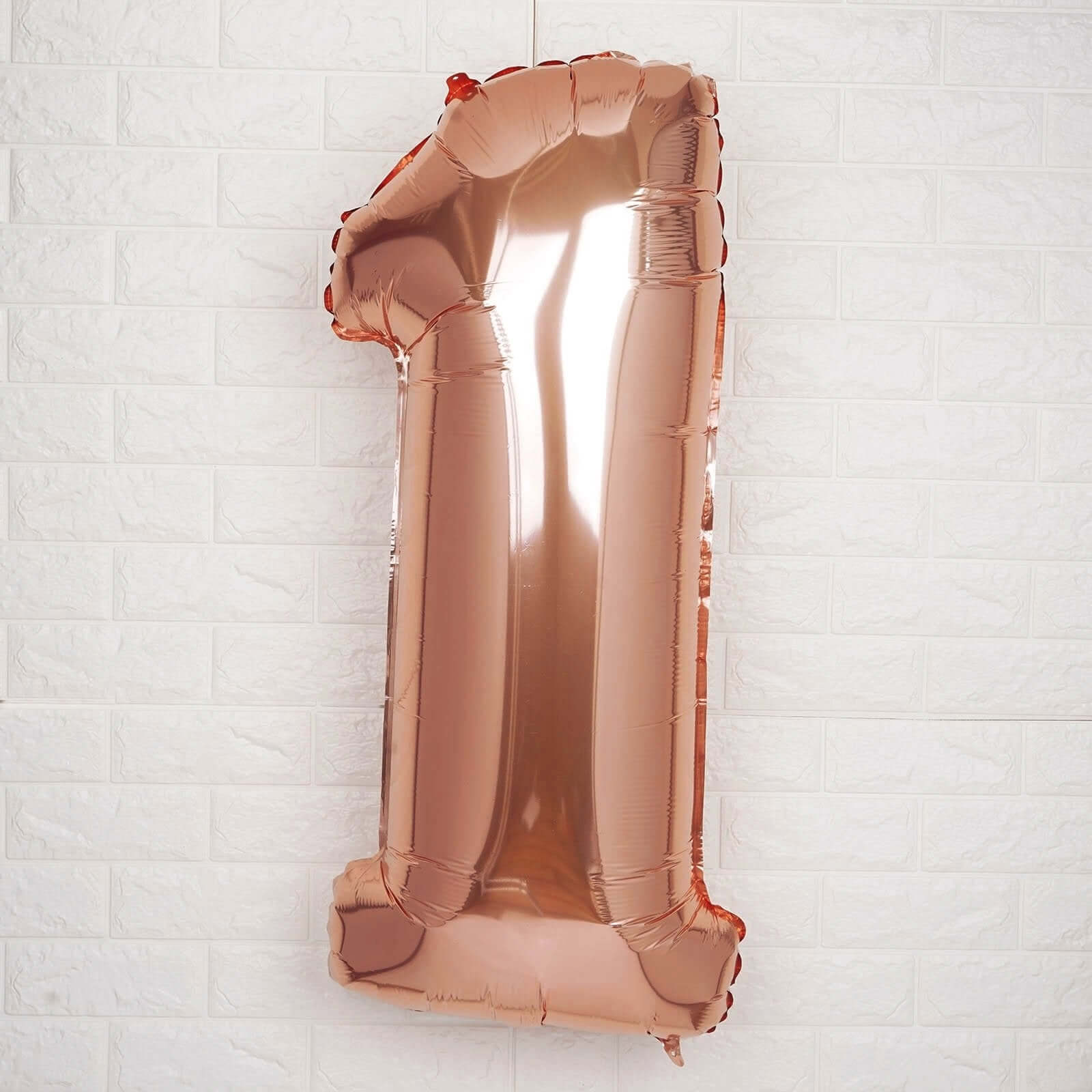 35" Rose Gold Letter and Number Balloons, Metallic Mylar Foil Helium Air Balloons