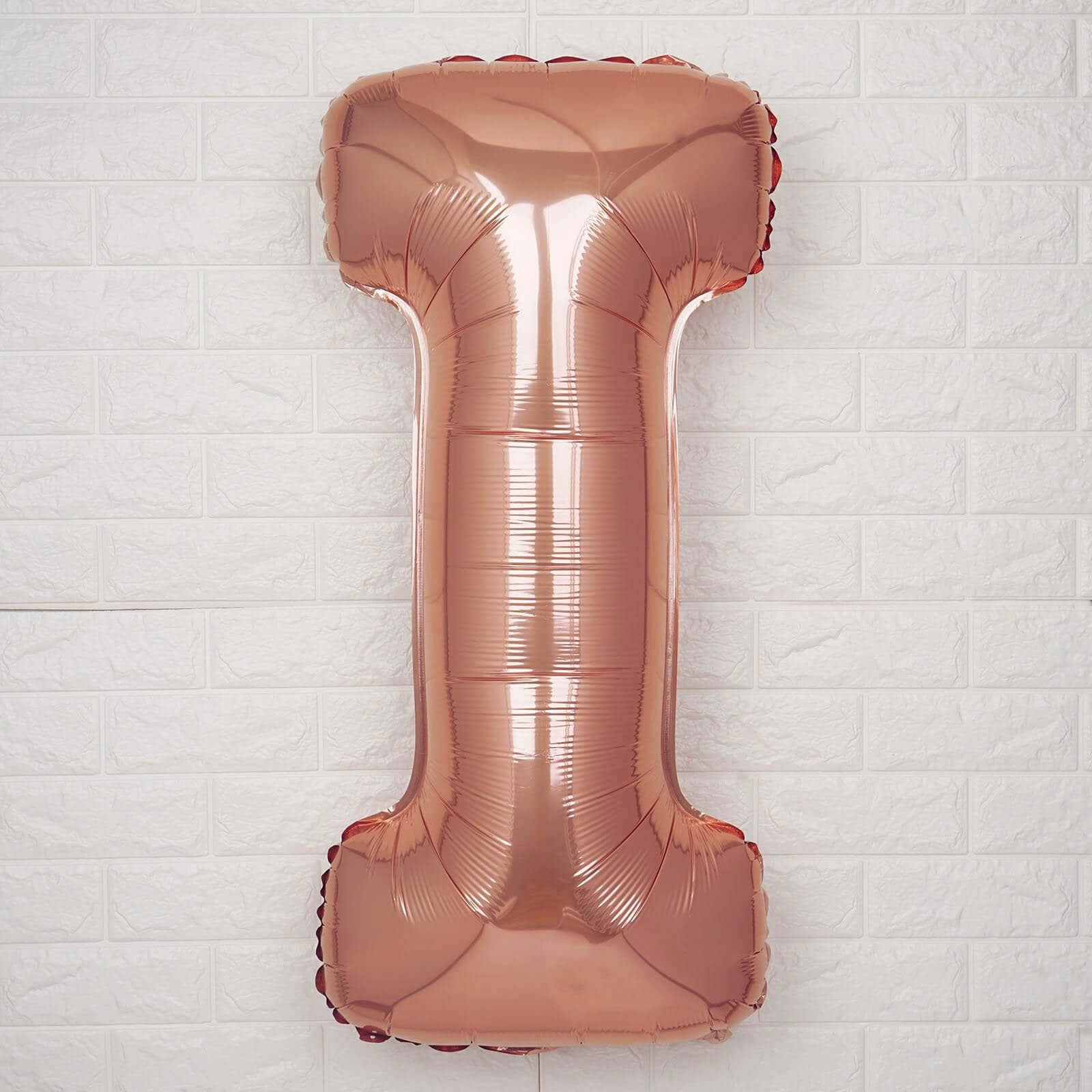 35" Rose Gold Letter and Number Balloons, Metallic Mylar Foil Helium Air Balloons