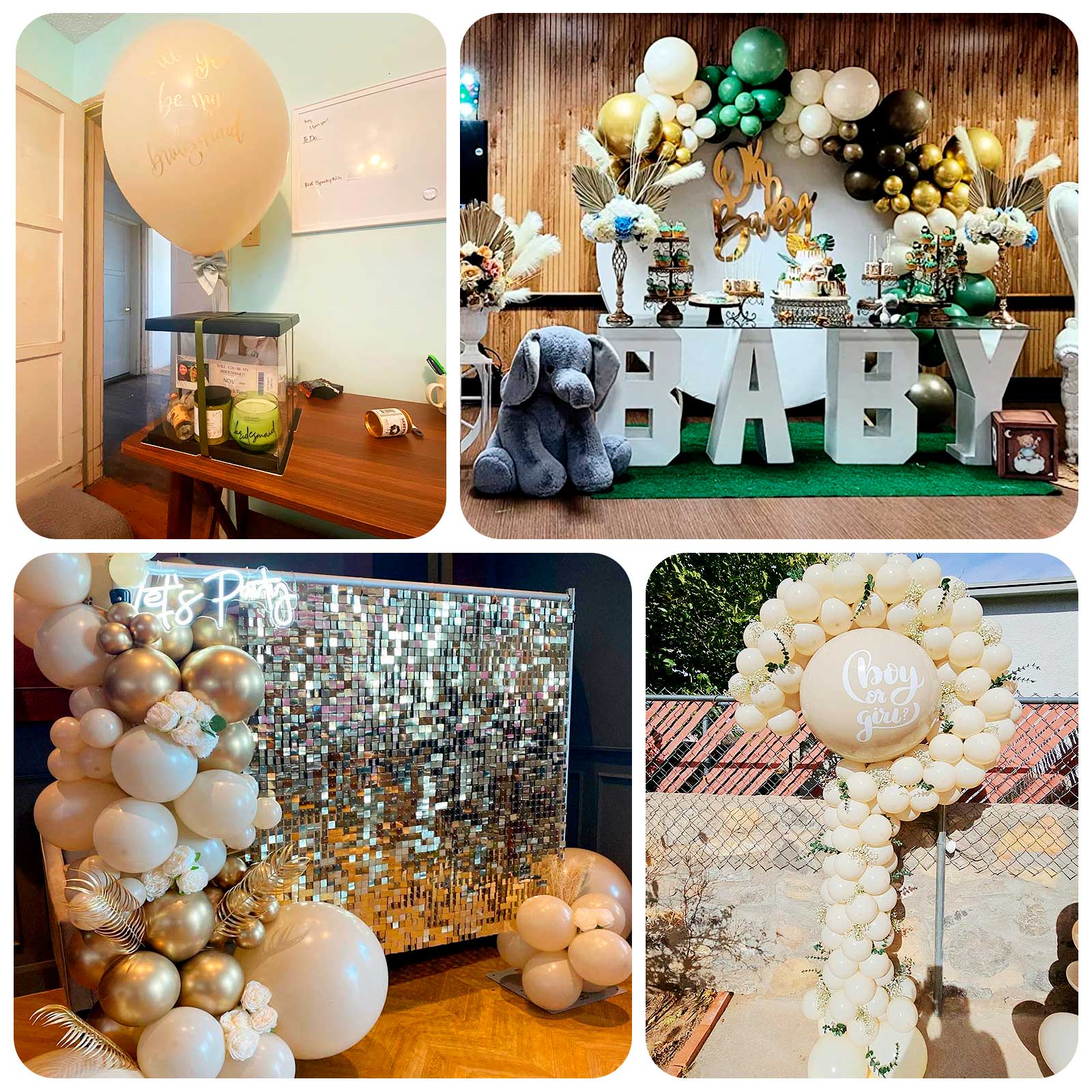 10 Pack Matte Pastel Cream Biodegradable Balloons 18", Round Eco-friendly Thick Latex Party Balloons