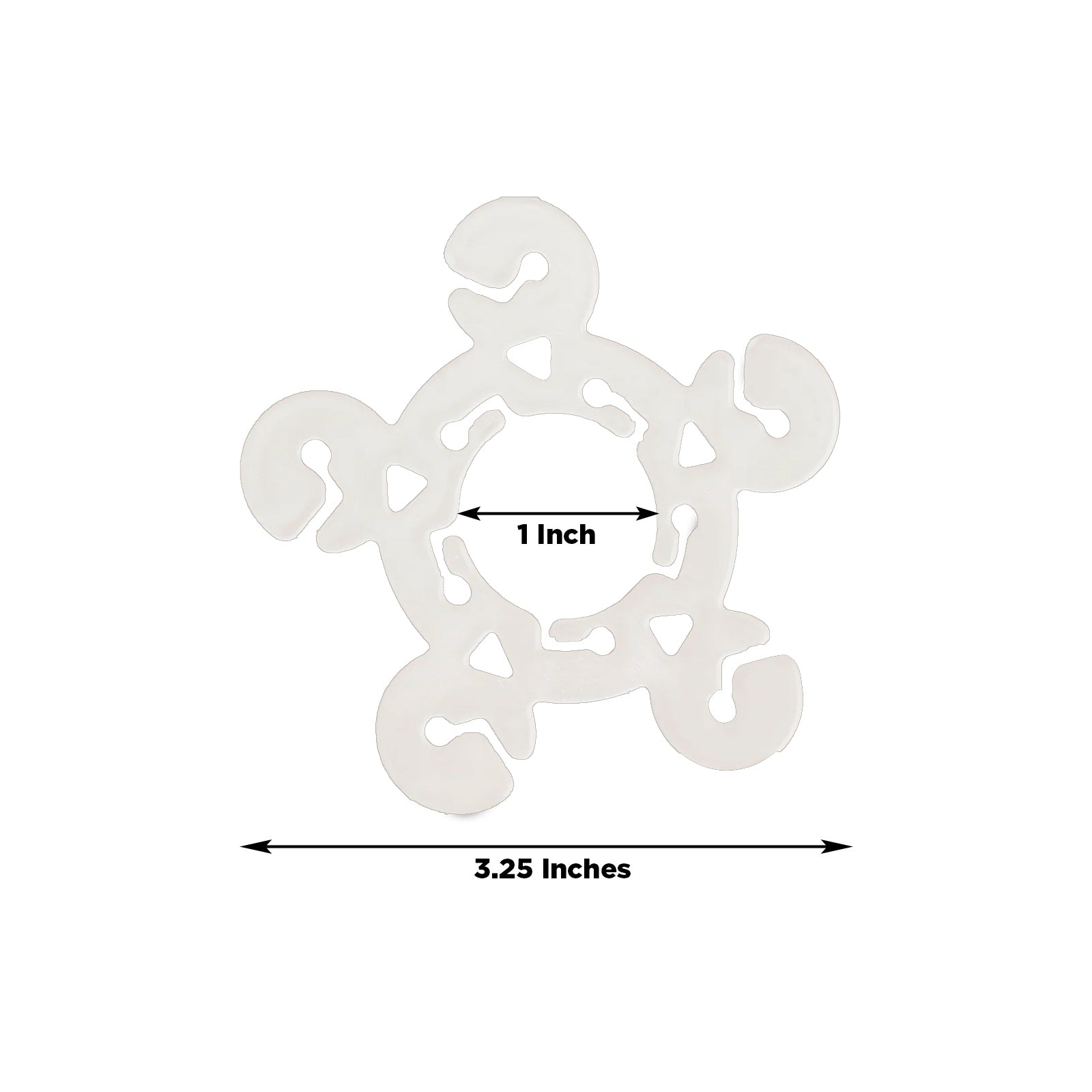 Clear Flower-Shaped Balloon Clip Connectors – 100 Pcs Plastic Clips for Balloon Arch, Garland & Party Decoration Supplies