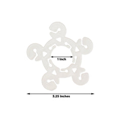 Clear Flower-Shaped Balloon Clip Connectors – 100 Pcs Plastic Clips for Balloon Arch, Garland & Party Decoration Supplies