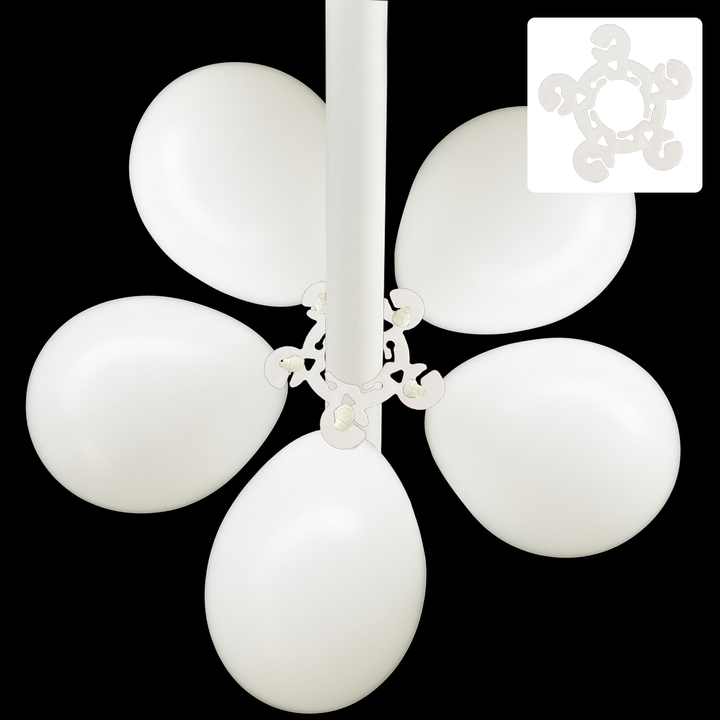 Clear Flower-Shaped Balloon Clip Connectors – 100 Pcs Plastic Clips for Balloon Arch, Garland & Party Decoration Supplies