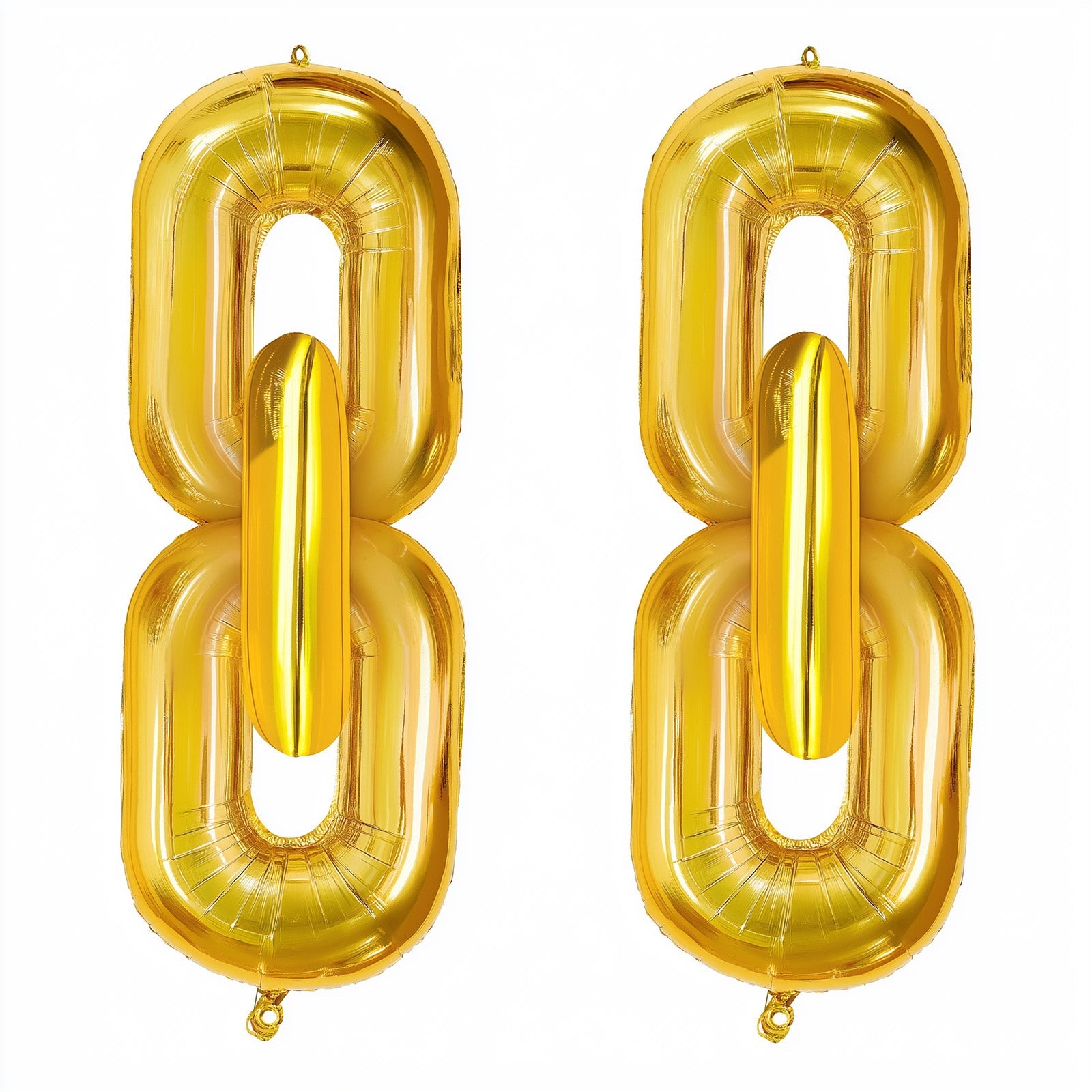 30-Pack 24" Gold Chain Foil Balloons – Jumbo Link Mylar Balloons for 90s Hip Hop Party Arches Up to 44ft Long Balloon Chain