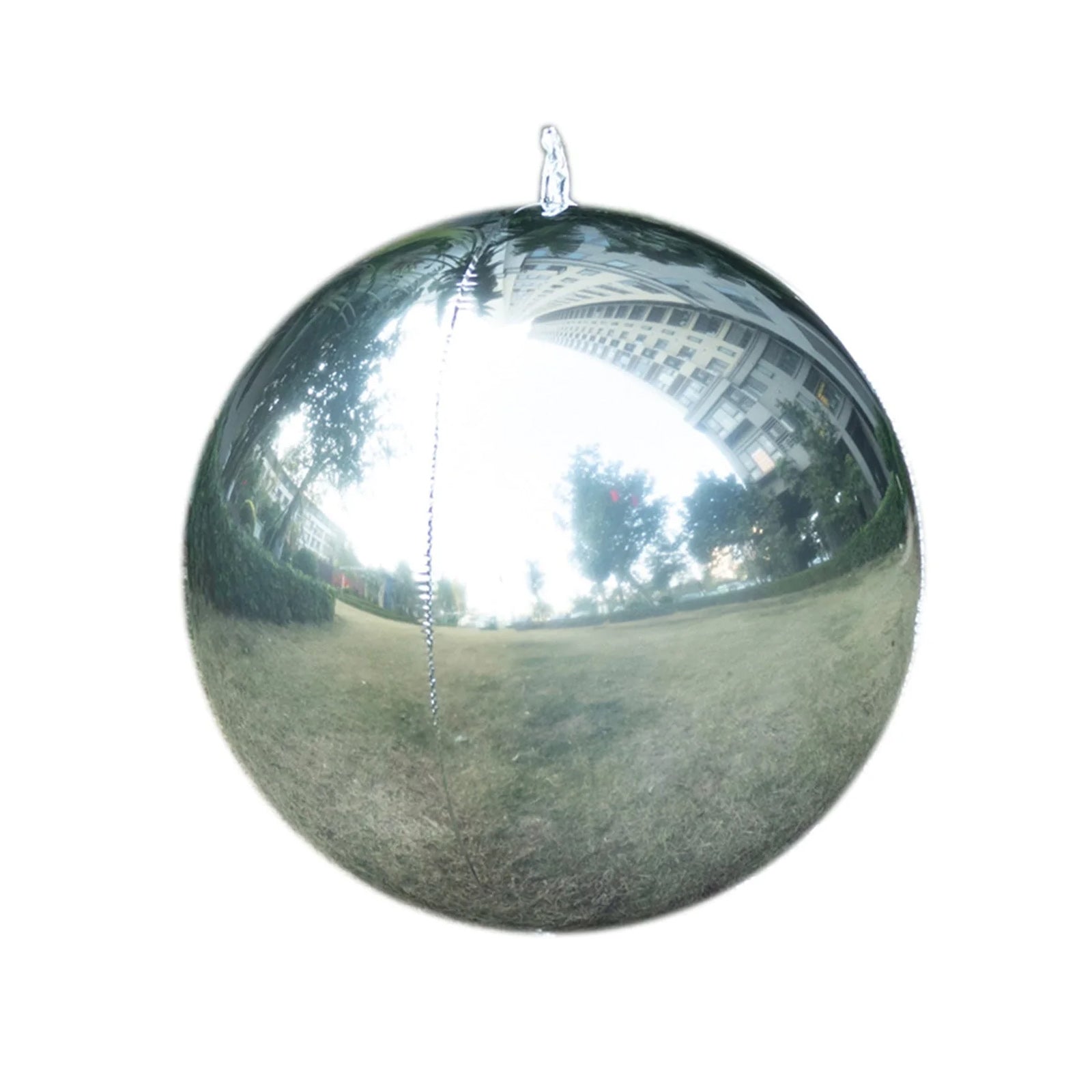 4-Pack 32" Metallic Silver Sphere Balloons, Orbz Mylar Balloons Helium or Air-Filled Party Supplies