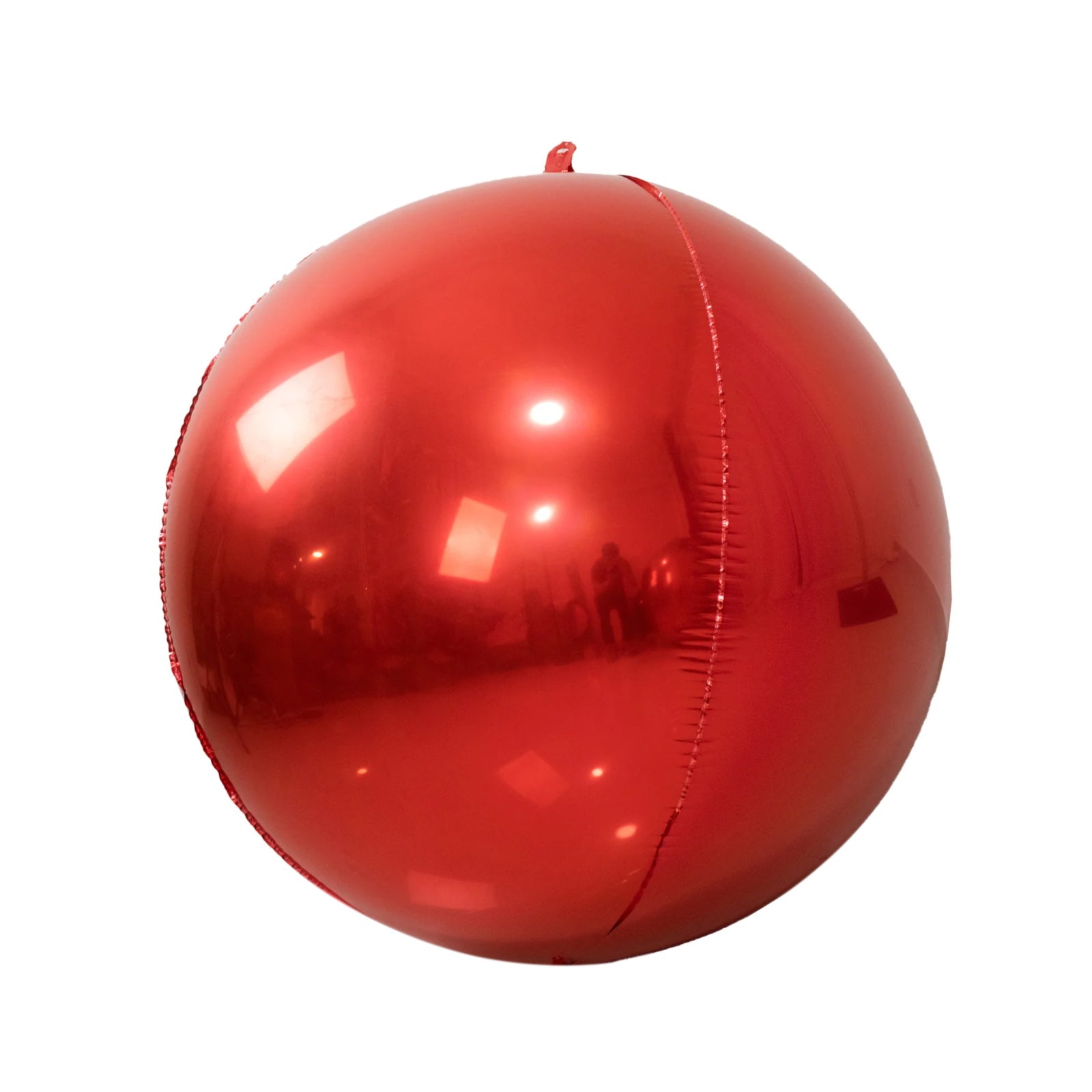 4-Pack Metallic Red Sphere Balloons, 39" Orbz Mylar Balloons Helium or Air-Filled Party Supplies