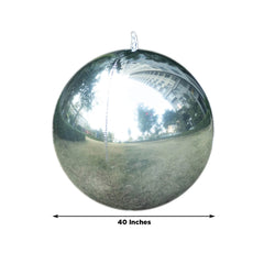 4-Pack Metallic Silver Sphere Balloons, 39" Orbz Mylar Balloons Helium or Air-Filled Party Supplies