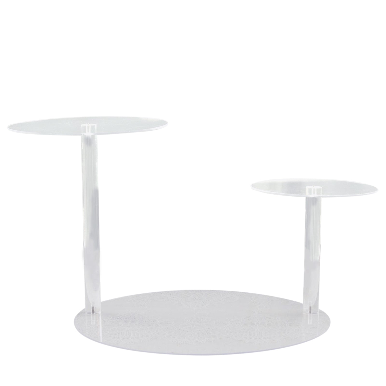 3-Tier Plastic Round Pedestal Cake Stand 23" Clear - Sleek Multi Layer Cupcake Display Riser for Dessert Buffets Tea Parties & Festive Gatherings