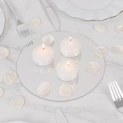 12 Pack 2" White Floating Candles – Unscented Dripless Long-Lasting Disc Wax Candles for Weddings & Table Décor