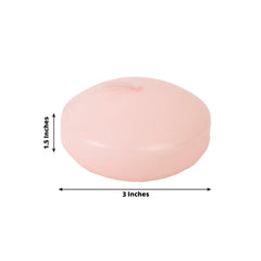 12 Pack 3" Blush Floating Candles, Unscented Dripless Wax Discs for Centerpieces