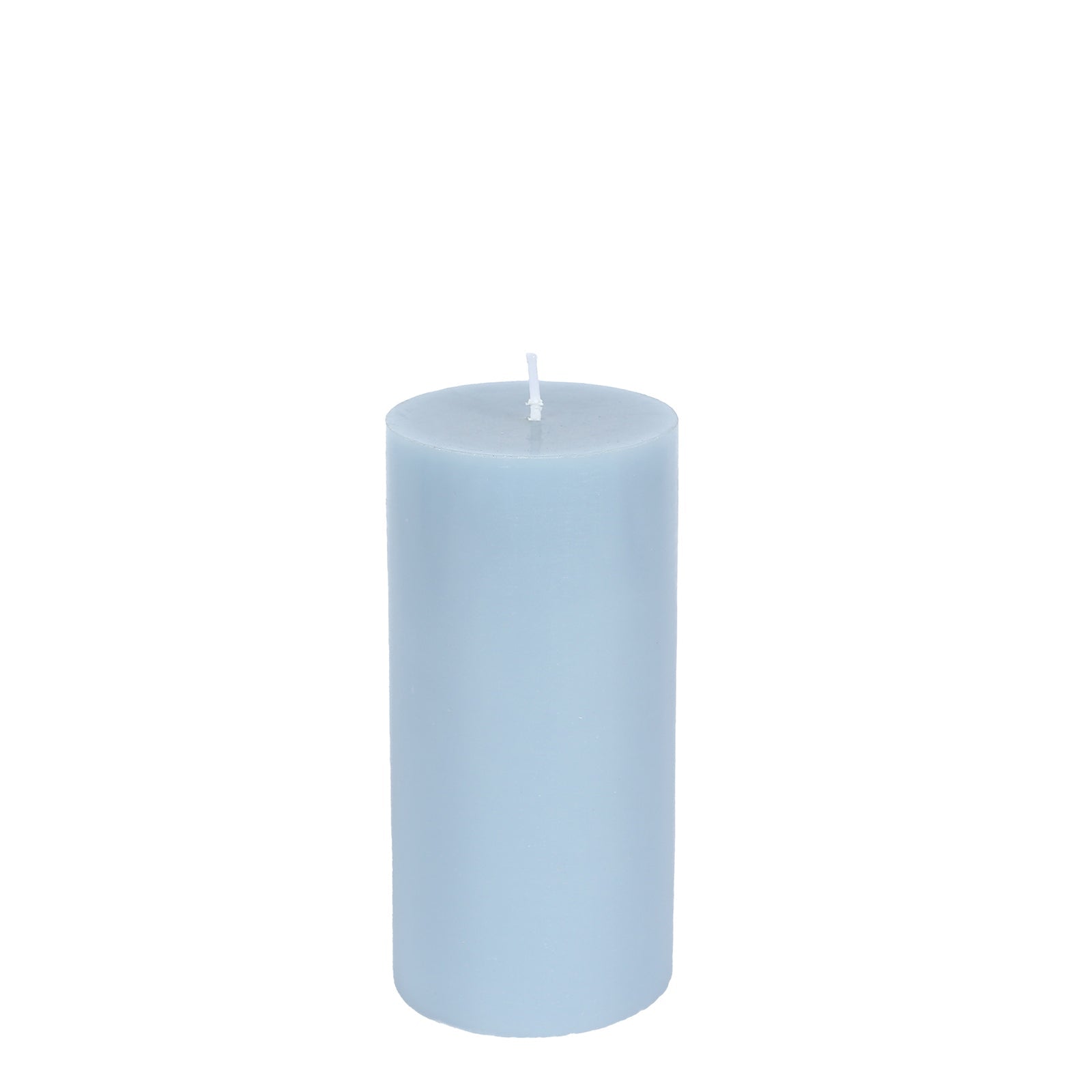 12-Pack 3"x6" Unscented Dripless Pillar Candles – Dusty Blue Long-Burning Paraffin Wax with Cotton Wicks