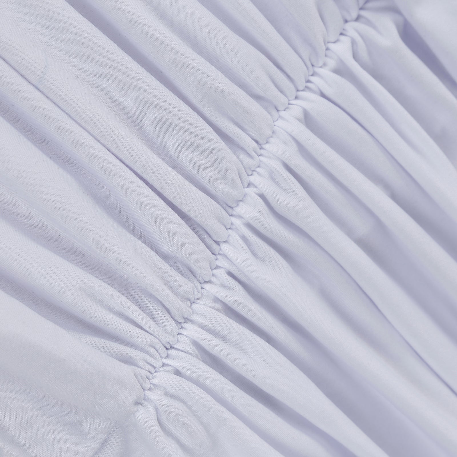 Spandex Folding Chair Cover White with Ruched Swag Back and Foot Pockets – Fitted Stretch Slipcover