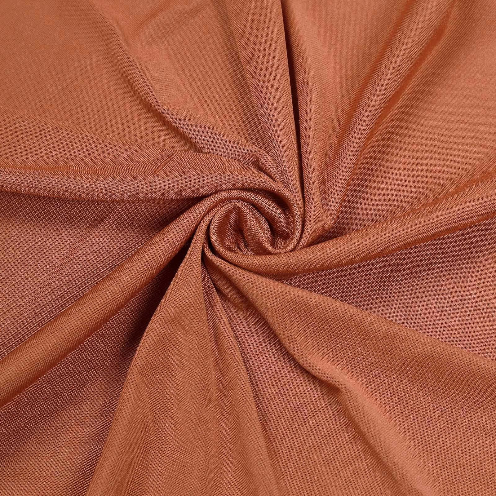 10 Pack Spandex Chair Covers for Banquet Chairs Terracotta (Rust) - Durable Reusable Stretch Slip-On Covers